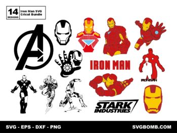 Iron Man SVG Cricut, Ironman PNG Bundle