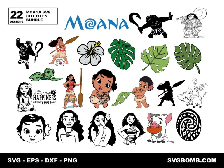 Moana SVG Cut Files Bundle