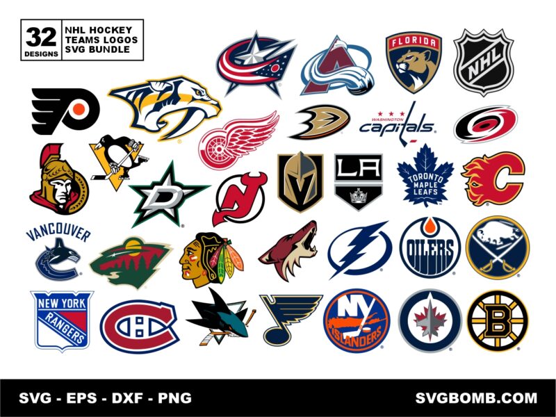 NHL Hockey Teams Logos SVG Bundle