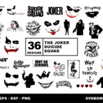 SVG Cut Files for The Joker, Batman, Suicide Squad