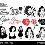 Selena Quintanilla SVG Cricut Bundle, Como La Flor Cut File, Anything For Selenas, Selena Tribute EPS and Clipart More
