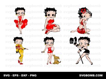 Betty Boop SVG Cut Files Bundle, Betty Boop Disney SVG
