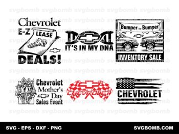 Chevrolet SVG Bundle for Cricut Sticker Decals Projects