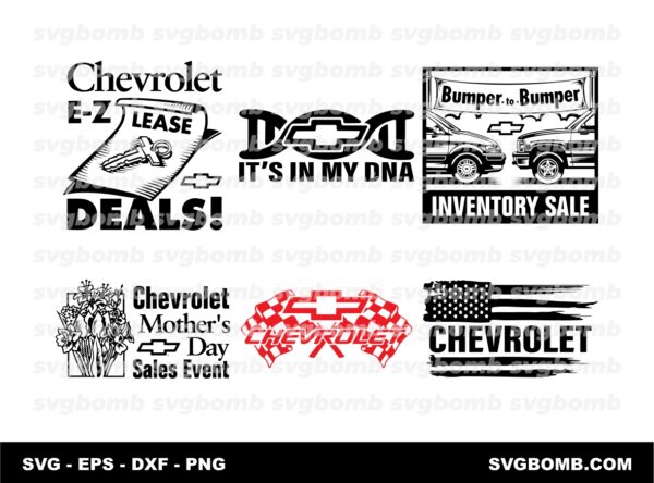 Chevrolet SVG Bundle for Cricut Sticker Decals Projects - svgbomb.com