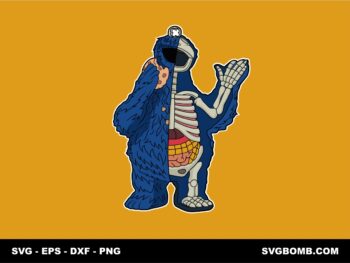 Cookie Monster SVG, Horror Version Design PNG EPS