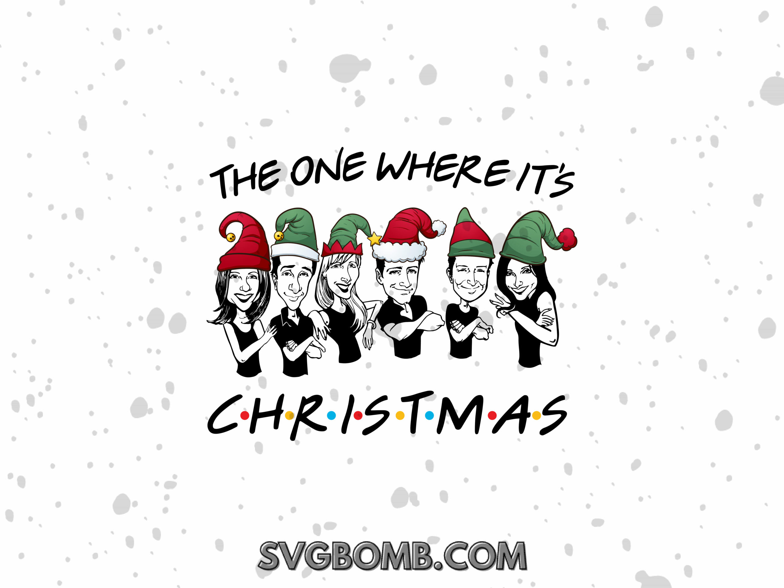 Friends Christmas SVG TV Shows Vector PNG