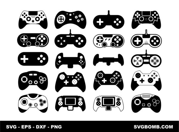 Game Controller SVG Set Bundle, Xbox, PS, Nitendo