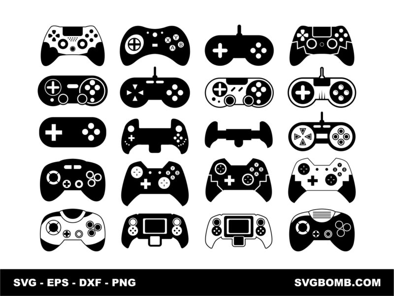 Game Controller SVG Set Bundle, Xbox, PS, Nitendo