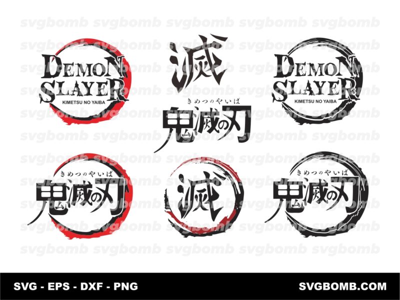 Manga Demon Slayer Logo SVG Bundle