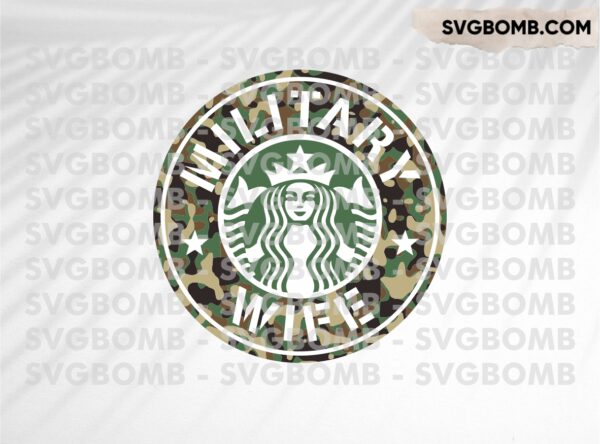 Military Wife Coffee Starbucks Cup Design Image Free