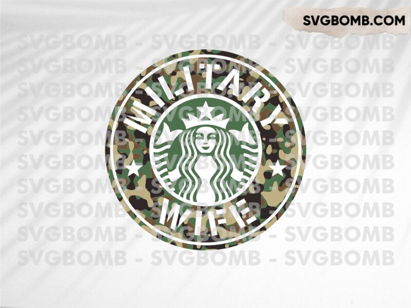 Military Wife Coffee Starbucks Cup Design Image Free