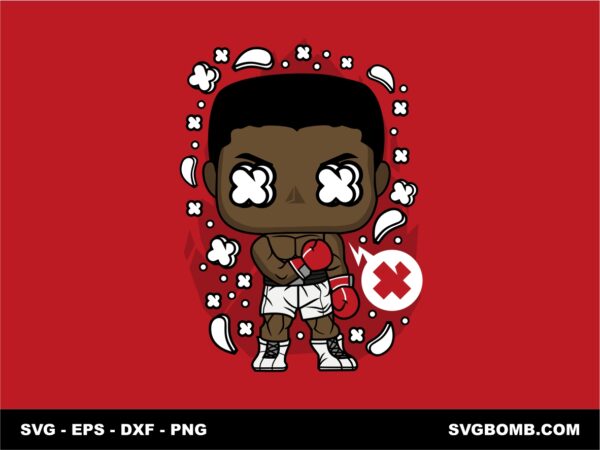 Muhammad Ali PNG, SVG Vector Image, Boxing Art Design