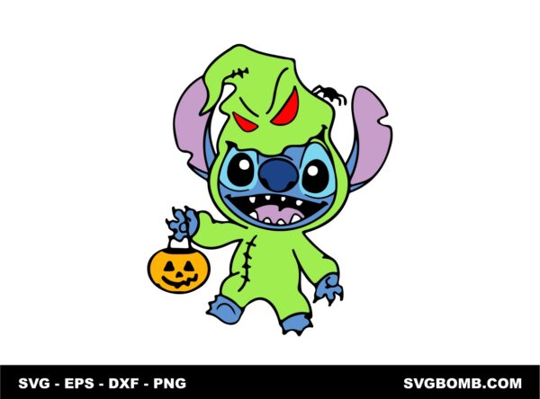 Stitch Halloween Oogie Boogie the nightmare before christmas, stitch oogie boogie svg