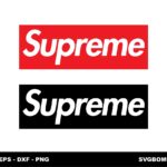 supreme logo svg for cricut or silhouette cameo dxf