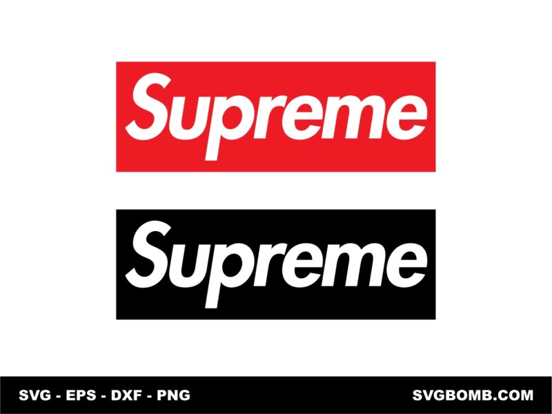 supreme logo svg for cricut or silhouette cameo dxf