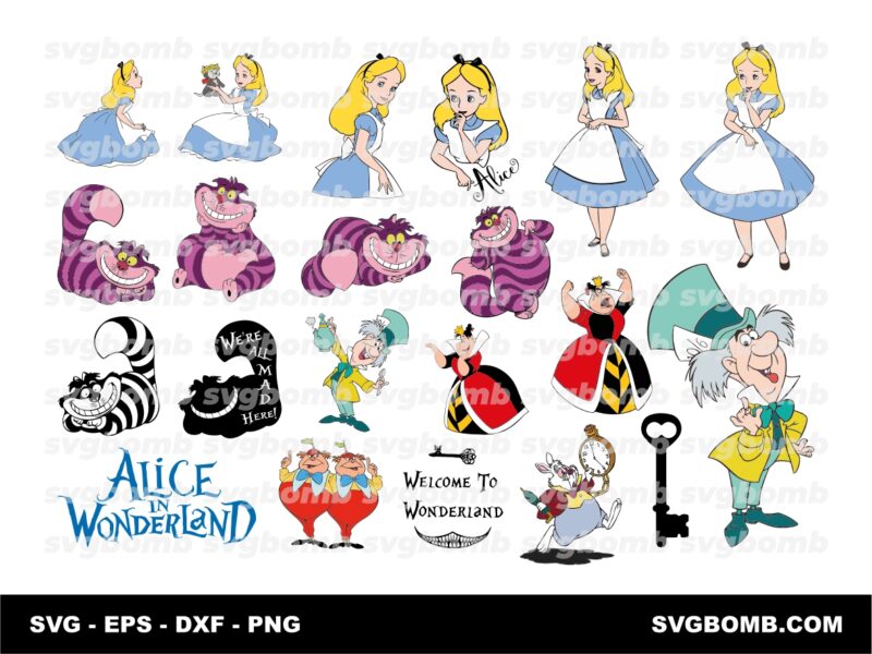 Alice In Wonderland SVG Bundle