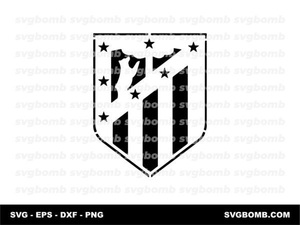 atletico madrid logo stencil