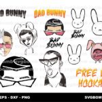 Bad Bunny Logo SVG, Vector, Png, Vinyl. Free La Hookah Cut File for Cricut and Silhouette.
