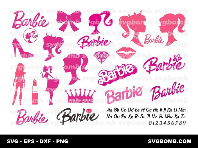 Barbie SVG - Doll PNG - Head Logo Vector - Bundle