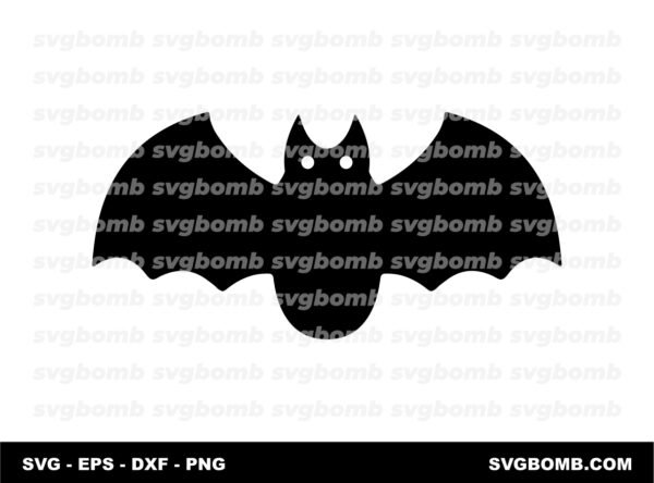 Bat Halloween Shape Silhouette SVG