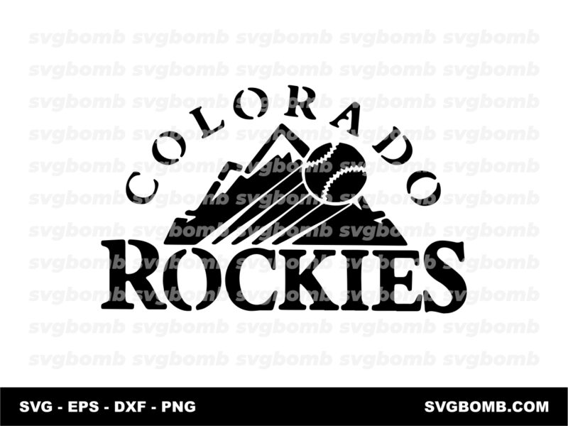 Colorado Rockies SVG for Cricut Stencil Projects