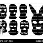 Criminal Mask Bundle - Ski Mask SVG - Cut Files - PNG - Vector