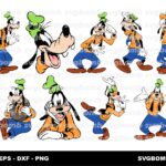 Goofy SVG Files Bundle - Cartoon Disney Bundle SVG - Layered