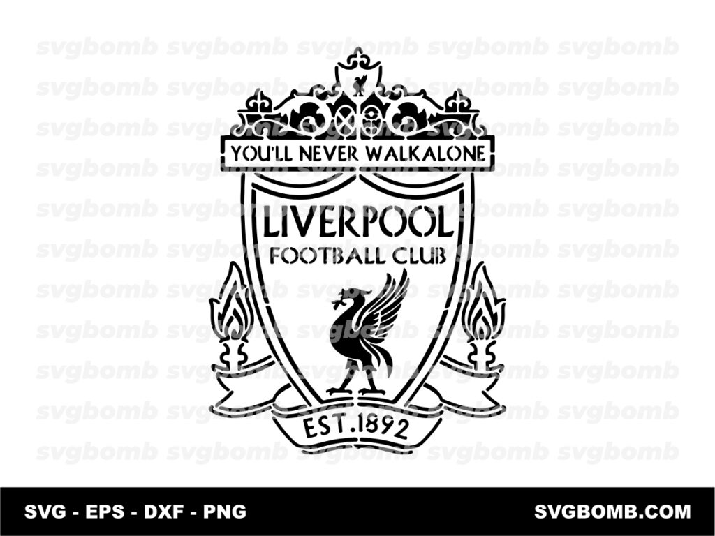 Liverpool Logo SVG Stencil | svgbomb.com