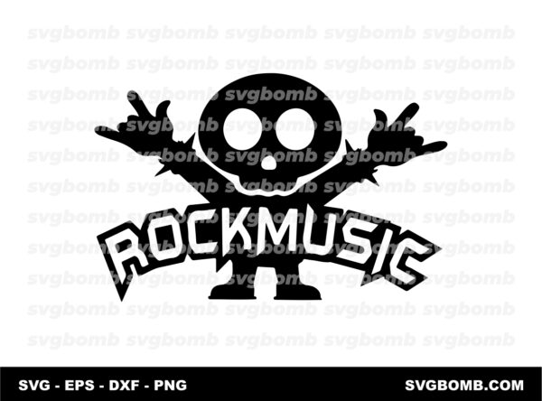 Rock Music Funny SVG Cut Files, Instant Download