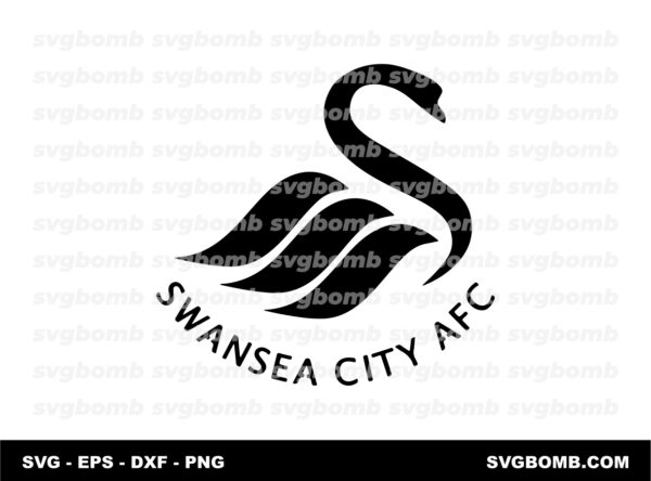 Swansea City Logo Stencil Instant Download SVG
