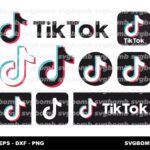 TikTok Logo SVG Bundle - PNG Transparent - Eps Vector