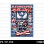 Venom Captain America Vector, PNG for DTF or DTG file