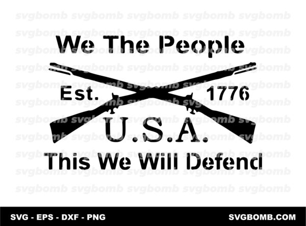 We The People SVG - Stencil - Cutting Laser - PNG - EPS