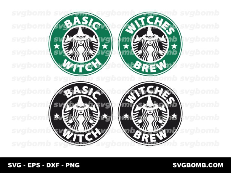 Witches Brew SVG - Basic Witch Starbucks Cup - Cricut