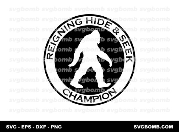 official bigfoot response vehicle SVG, Reigning Hide and Seek Champion