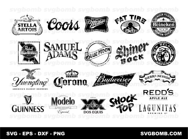 popular beer brand logo vector