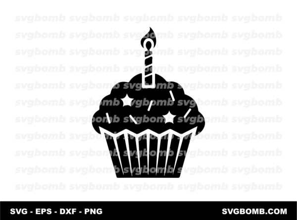 Birthday svg cupcake cake birthday cupcake