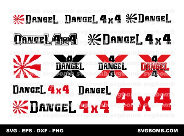 Dangel SVG Bundle, 4X4 Dangel EPS