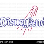 Disney World Los Angeles Dodgers Magic Kingdom Cricut SVG Cut File Vector PNG