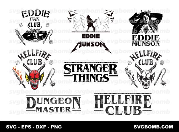 Hellfire Club SVG Cut Files Cricut Stranger Things 4 Cut Files