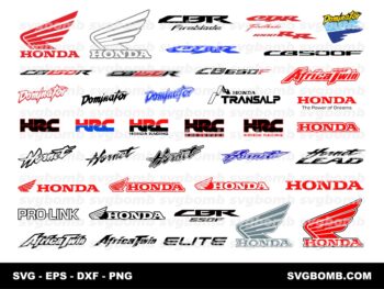 Honda Logo SVG, Emblem, Decals Vector Bundle