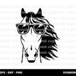 Horse SVG Cricut Face with Sunglasses