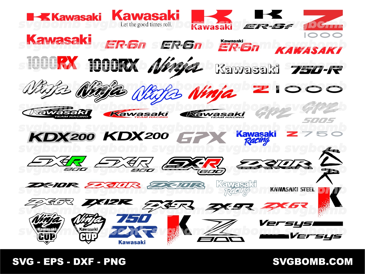 Kawasaki Svg Bundle Cut Files Kx 400 Ninja Logo