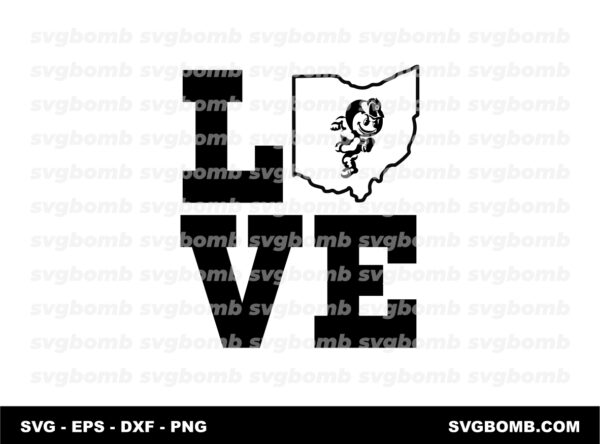 Love Brutus, State Buckeye, Ohio SVG vector