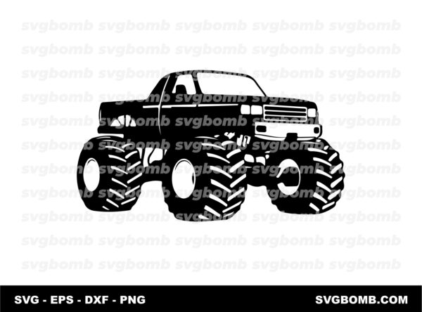 Monster truck SVG Vector Silhouette Big truck