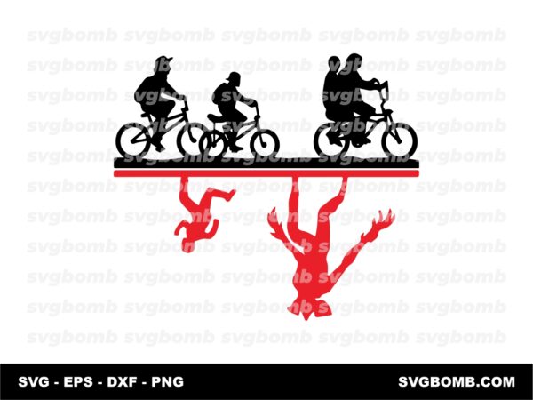 Stranger Things Upside Down World Demogorgon SVG