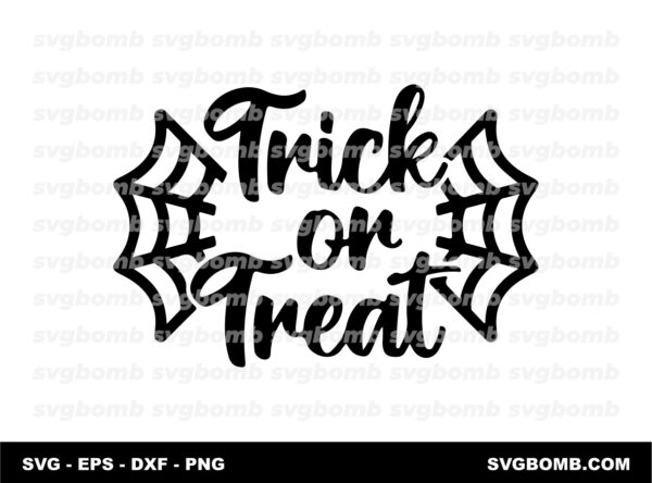 Trick or Treat SVG Halloween Spiderweb