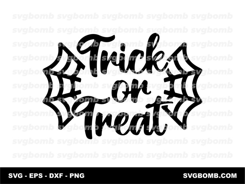 Trick or Treat SVG Halloween Spiderweb