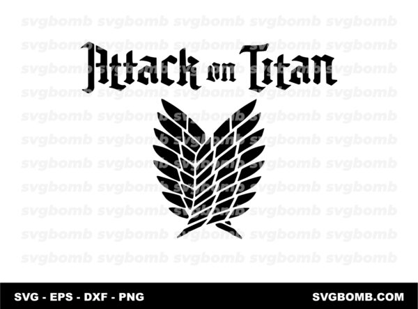 Attack on Titan SVG Silhouette Logo