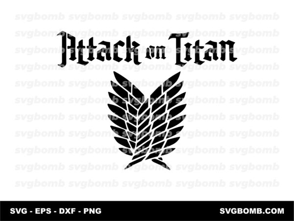 attack on titan svg silhouette logo svgbomb.com